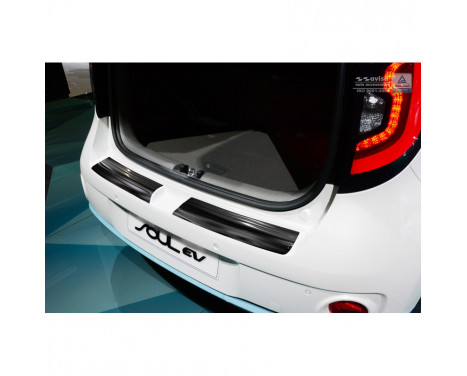 Black stainless steel bumper protector suitable for Kia Soul EV 2014- (2-Piece)