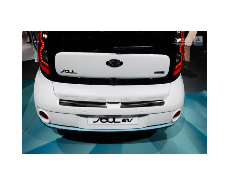Black stainless steel bumper protector suitable for Kia Soul EV 2014- (2-Piece), Image 2