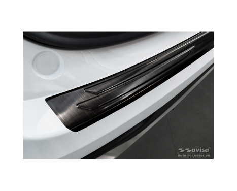 Black stainless steel bumper protector suitable for Lexus NX II 2021- 'Lines', Image 3