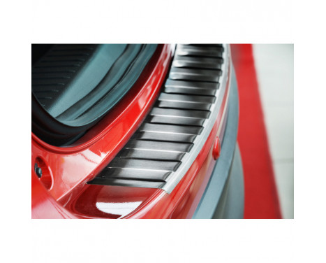 Black stainless steel bumper protector suitable for Mazda CX-5 2012- 'Ribs', Image 4