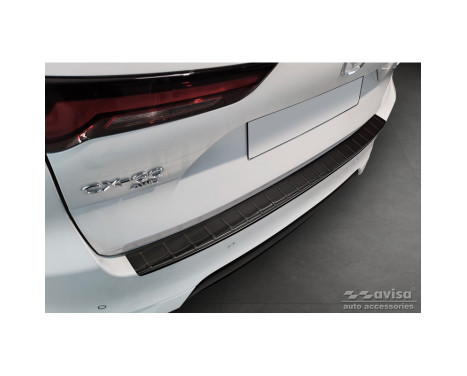 Black stainless steel bumper protector suitable for Mazda CX-60 2022- 'Ribs'