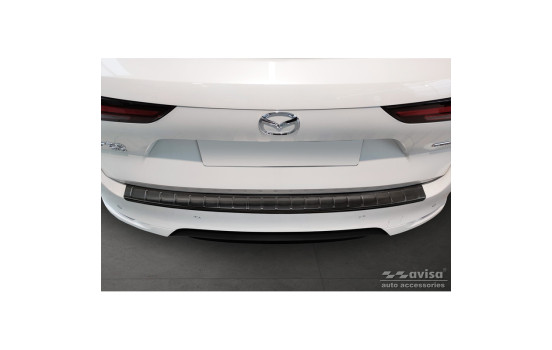 Black stainless steel bumper protector suitable for Mazda CX-60 2022- 'Ribs', Image 2