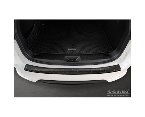 Black stainless steel bumper protector suitable for Mazda CX-60 2022- 'Ribs', Image 3
