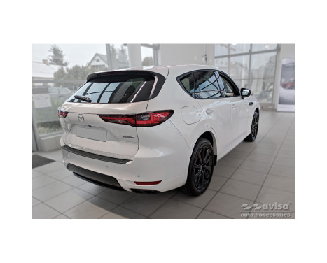 Black stainless steel bumper protector suitable for Mazda CX-60 2022- 'Ribs', Image 5