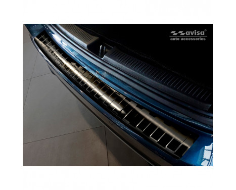 Black stainless steel bumper protector suitable for Mercedes B-Class W247 2018- 'Ribs'