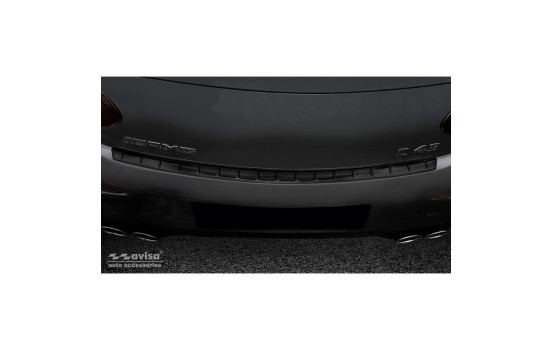 Black stainless steel bumper protector suitable for Mercedes C-Class C205 Coupe AMG Facelift 2019- 'Ribs', Image 2