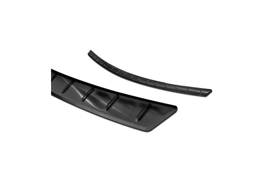 Black stainless steel bumper protector suitable for Mercedes C-Class C205 Coupe AMG Facelift 2019- 'Ribs', Image 4