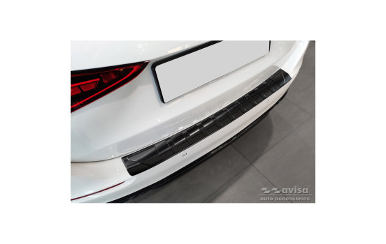 Black stainless steel bumper protector suitable for Mercedes C-Class W206 Kombi 2021- 'Ribs'