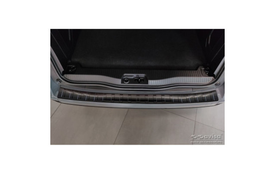 Black stainless steel bumper protector suitable for Mercedes Citan (W420) Box/Tourer 2021- 'Ribs', Image 4