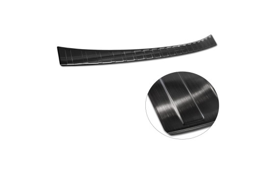 Black stainless steel bumper protector suitable for Mercedes Citan (W420) Box/Tourer 2021- 'Ribs', Image 2
