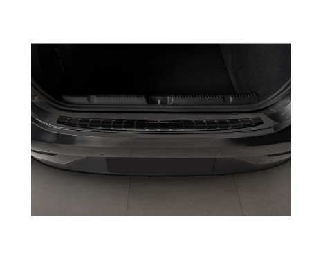 Black stainless steel bumper protector suitable for Mercedes EQE (V295) 2022- 'Ribs', Image 2