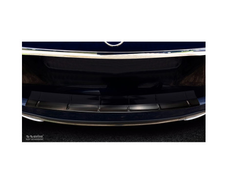 Black stainless steel bumper protector suitable for Mercedes GLE II W167 2019- 'Ribs', Image 2