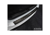 Black stainless steel bumper protector suitable for Mercedes GLS (X167) 2019- 'Ribs'