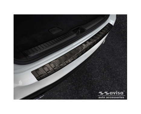 Black stainless steel bumper protector suitable for Mercedes GLS (X167) 2019- 'Ribs'