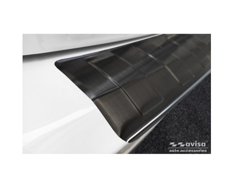 Black stainless steel bumper protector suitable for Mercedes GLS (X167) 2019- 'Ribs', Image 4