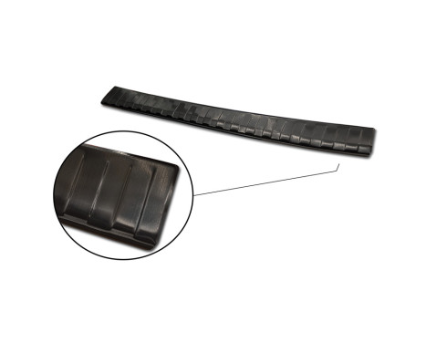 Black stainless steel bumper protector suitable for Mercedes GLS (X167) 2019- 'Ribs', Image 6