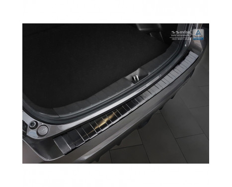 Black stainless steel bumper protector suitable for Mitsubishi ASX 2017- 'Ribs'