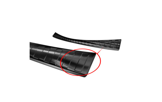 Black stainless steel bumper protector suitable for Mitsubishi ASX Facelift 2019- 'Ribs', Image 5