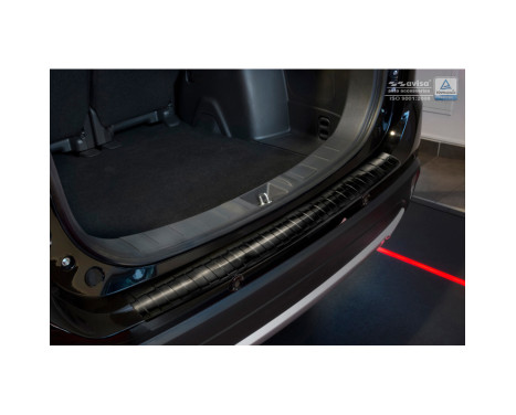 Black stainless steel bumper protector suitable for Mitsubishi Outlander III Facelift 2015- 'RIbs'