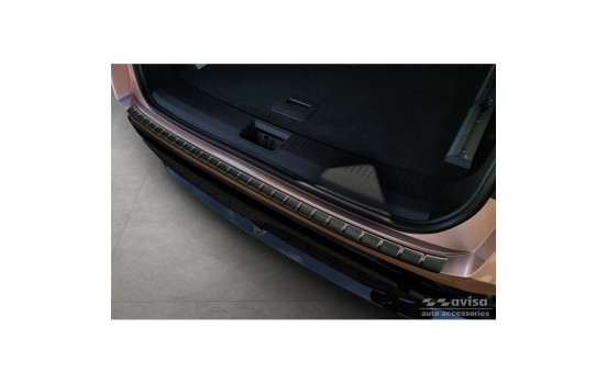 Black stainless steel bumper protector suitable for Nissan Ariya 2022- 'Ribs'