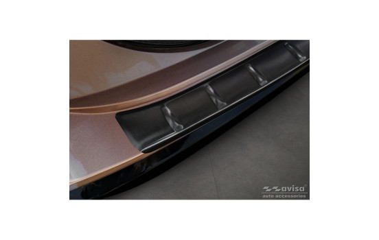 Black stainless steel bumper protector suitable for Nissan Ariya 2022- 'Ribs', Image 5