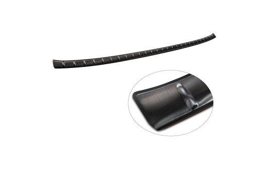 Black stainless steel bumper protector suitable for Nissan Ariya 2022- 'Ribs', Image 6