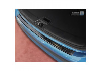 Black stainless steel bumper protector suitable for Nissan Qashqai II Facelift 2017- 'Ribs'