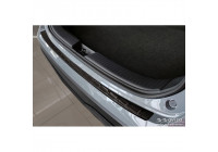 Black stainless steel bumper protector suitable for Nissan Qashqai III 2021- 'Ribs'