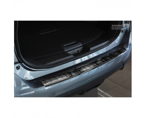 Black stainless steel bumper protector suitable for Nissan X-Trail III 2014-2017 7-Persons 'RIbs'