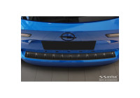Black stainless steel bumper protector suitable for Opel Astra L Sportstourer 2022- 'Ribs'