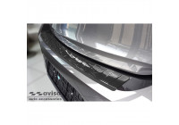 Black stainless steel bumper protector suitable for Opel Corsa F Edition/Elegance HB 5-door 2019- 'Ribs'