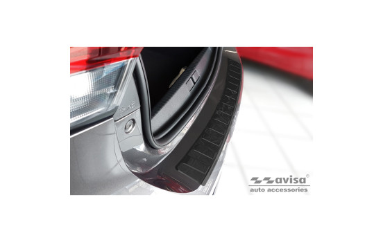 Black stainless steel bumper protector suitable for Opel Corsa F Edition/Elegance HB 5-door 2019- 'Ribs', Image 3