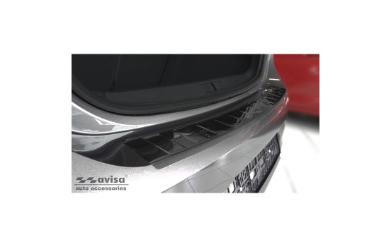 Black stainless steel bumper protector suitable for Opel Corsa F Edition/Elegance HB 5-door 2019- 'Ribs', Image 4