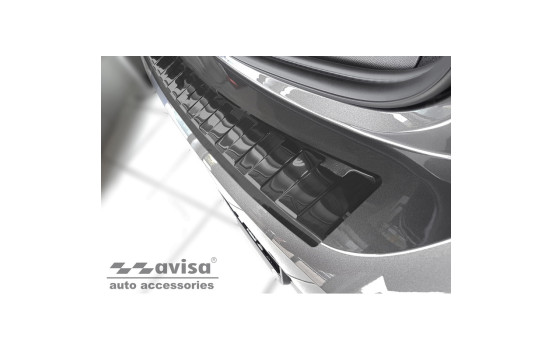 Black stainless steel bumper protector suitable for Opel Corsa F Edition/Elegance HB 5-door 2019- 'Ribs', Image 5