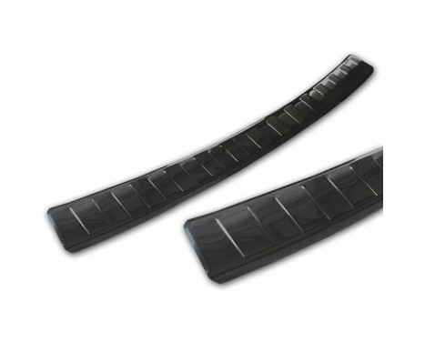 Black stainless steel bumper protector suitable for Opel Corsa F Edition/Elegance HB 5-door 2019- 'Ribs', Image 6