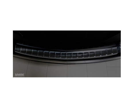 Black stainless steel bumper protector suitable for Opel Zafira C Tourer 2012-2016 & Facelift 2016- 'Ribs', Image 3