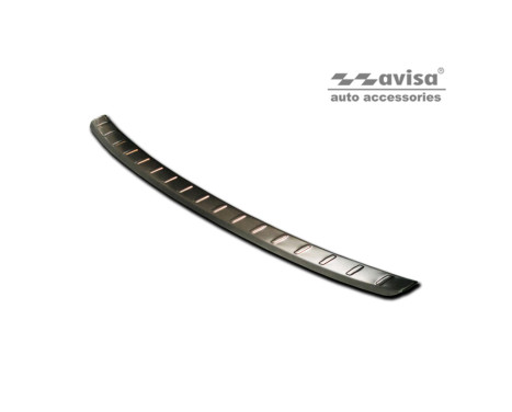 Black stainless steel bumper protector suitable for Peugeot 208 II HB 5-door 2019- 'Ribs', Image 6