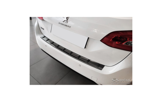Black stainless steel bumper protector suitable for Peugeot 308 SW II 2013-2017 & Facelift 2017-2021 'STRON