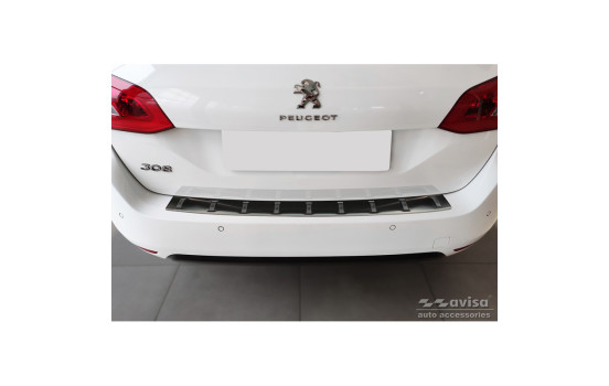 Black stainless steel bumper protector suitable for Peugeot 308 SW II 2013-2017 & Facelift 2017-2021 'STRON, Image 2