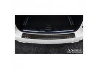 Black stainless steel bumper protector suitable for Porsche Cayenne II 2010-2014 'Ribs'
