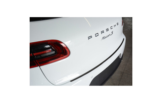 Black stainless steel bumper protector suitable for Porsche Macan 2013- 'Ribs', Image 3
