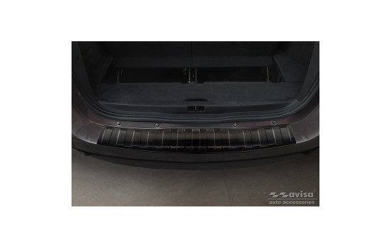 Black stainless steel bumper protector suitable for Renault Grand Scenic 2009-2013 & FL 2013-2016 'Ribs', Image 3