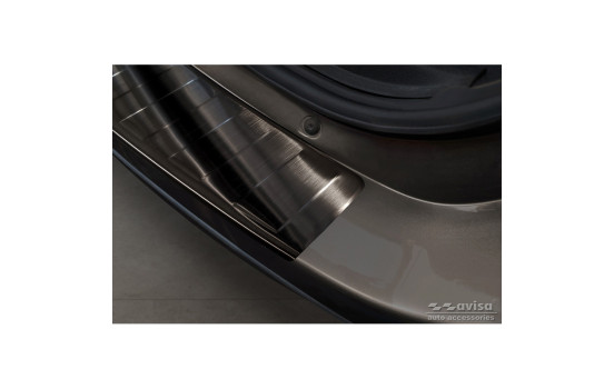 Black stainless steel bumper protector suitable for Renault Grand Scenic 2009-2013 & FL 2013-2016 'Ribs', Image 4