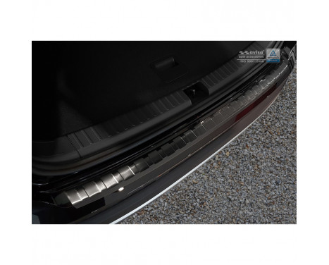 Black stainless steel bumper protector suitable for Seat Ateca 2016- 'Ribs'