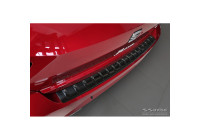 Black stainless steel bumper protector suitable for Seat Ibiza 6F Facelift 2021- 'Ribs'