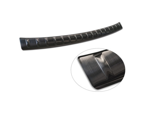 Black stainless steel bumper protector suitable for Seat Ibiza 6F Facelift 2021- 'Ribs', Image 6