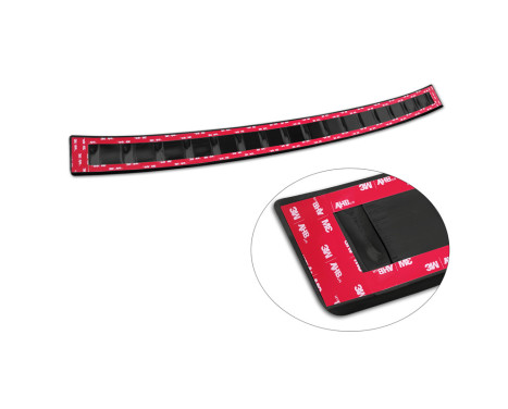 Black stainless steel bumper protector suitable for Seat Ibiza 6F Facelift 2021- 'Ribs', Image 7