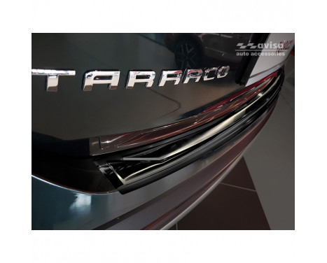 Black stainless steel bumper protector suitable for Seat Tarraco 2019-