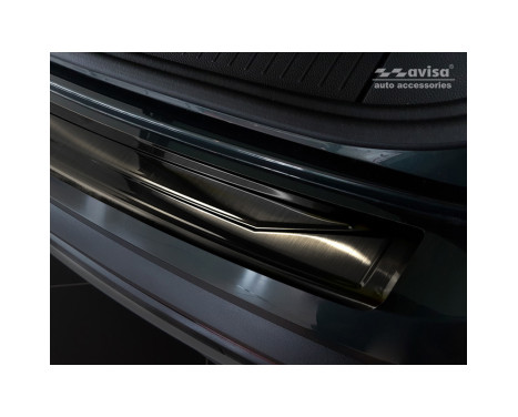 Black stainless steel bumper protector suitable for Seat Tarraco 2019-, Image 3