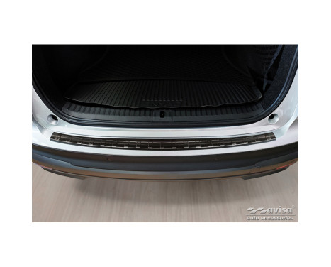 Black stainless steel bumper protector suitable for Skoda Enyaq iV 2020- 'Ribs', Image 2